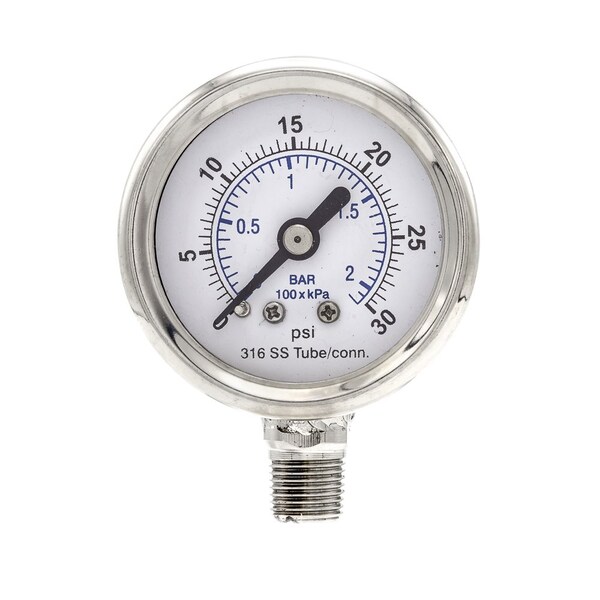 Pic Gauges 1 1/2 in Dial, 1/8 in NPT Male Lower Location, Stainless Steel Case Material PRO-301D-158C-01 - main